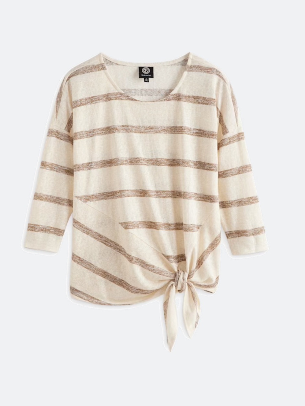 Bobeau (Stitch Fix) Chelsea 3Q Front tie splice tee